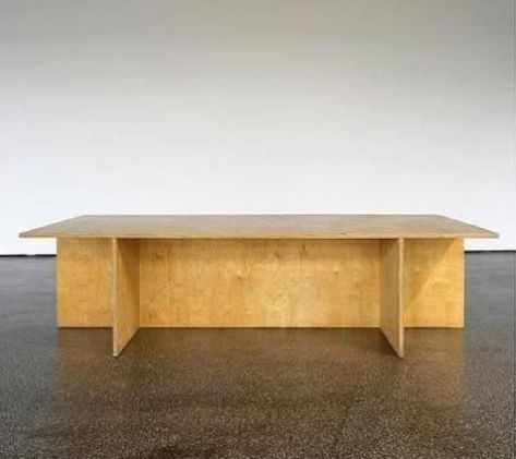 Plywood Projects, Plywood Table, Donald Judd, Oak Plywood, Plywood Furniture, Furniture Hacks, Land Art, Wooden Table, Particle Board