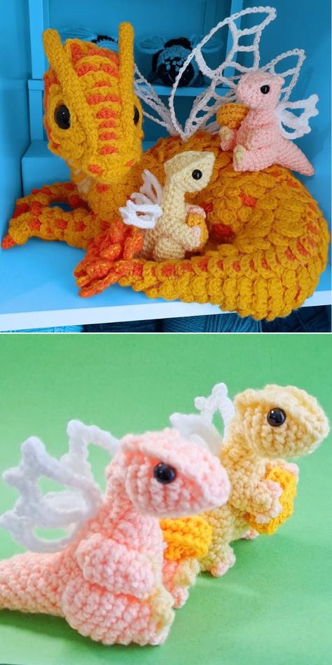 Powerful Amigurumi Crochet Dragons – 1001 Patterns Crochet Dragons, Dragon Crochet, Crochet Dragon Pattern, Crocheted Animals, Crochet Dinosaur, Crochet Dragon, Crochet Animals Free Patterns, Crochet Design Pattern, Crochet Amigurumi Free Patterns