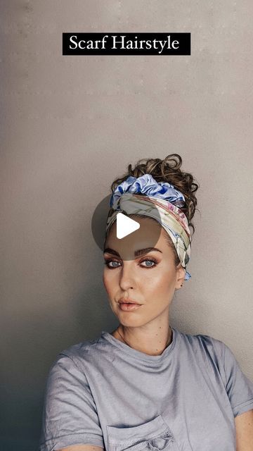 Scarf Hairstyles Short, Hair Scarf Tutorial, Becky Hill, Wavy Hair Tips, Curly Hair Tutorial, Hair Scarf Styles, Curly Hair Updo, Easy Summer Hairstyles, Curly Hair Routine