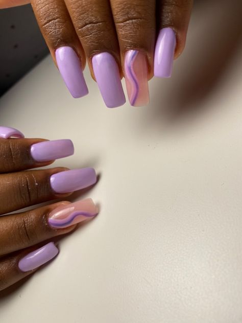 Pink Lavender Nails, Pastel Purple Nails Design, Purple Abstract Nails, Nike Nails, Purple Chrome Nails, Light Purple Nails, Dark Purple Nails, Nails Styles, Baby Pink Nails