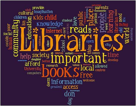 Library word cloud School Library Displays, Library Week, Middle School Libraries, Library Quotes, Library Media Center, Library Study, Library Posters, Library Bulletin Boards, Library Boards