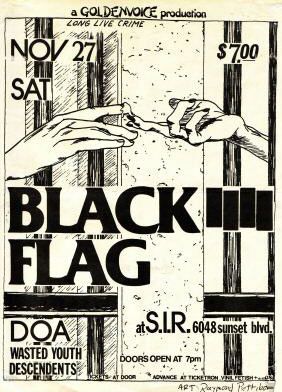 Black Flag Poster, Punk Rock Flyers, Black Flag Band, Punk Show, Punk Posters, The Distillers, Raymond Pettibon, Punk Flyers, Punk Poster