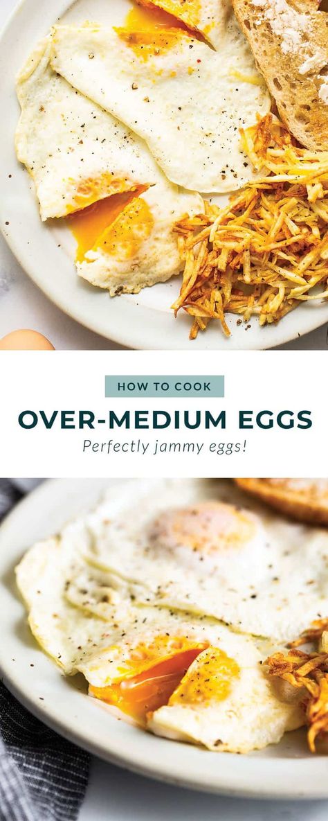 Make the perfect eggs every time with this over medium eggs recipe. Step-by-step simple fool proof instructions to make the best over medium eggs ever! Eggs Over Easy How To Cook, Perfect Eggs Over Easy, Over Medium Eggs, How To Cook Over Easy Eggs, Perfect Over Medium Egg, Perfect Over Easy Egg, Over Medium Eggs How To Cook, Eggs Over Medium, Boiled Egg Cook Time