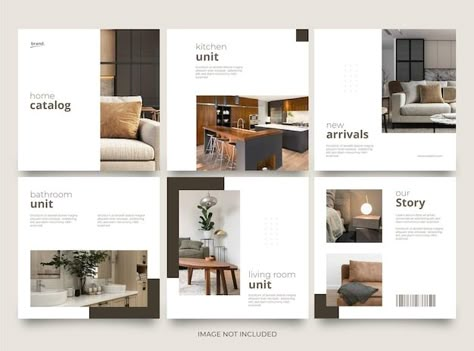 Furniture Instagram Feed, Interior Social Media Post, Interior Design Social Media Posts, Furniture Instagram Post, Ig Post Template, Condominium Interior Design, Instagram Social Media Post, Interior Vector, Interior Design Presentation Boards