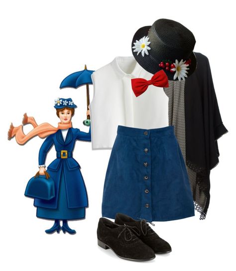 "Mary Poppins" by everythingdisneymydear ❤ liked on Polyvore featuring Antonia Zander, Chicwish, disney, disneybound and marypoppins Disneybound Mary Poppins, Disney Bounding Mary Poppins, Disneybound Family Outfits, Mary Poppins Disneybound, Disneybounding Outfits, Mary Poppins Outfit, Disneybounding Ideas, Disneybound Ideas, Disney Bound Outfits Casual