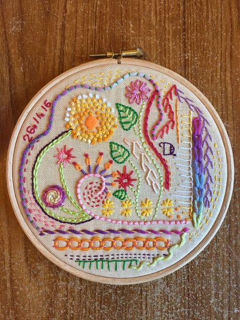 Boho Embroidery Patterns, Dropcloth Samplers, Shabby Chic Embroidery, Embroidery Stitches Beginner, Simple Hand Embroidery Patterns, Embroidery Hoop Wall Art, Boho Embroidery, Embroidery Sampler, Basic Embroidery Stitches