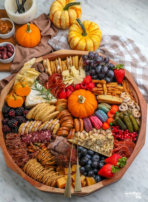 Fall Charcuterie Board Thanksgiving Charturie Boards, Dessert Charcuterie Board Fall, Thanksgiving Charcuterie Board Dessert, Harvest Charcuterie Board, Fall Charcuterie Board Ideas, Spiced Pretzels, Fall Charcuterie Board, Fall Charcuterie, Maple Leaf Cookies