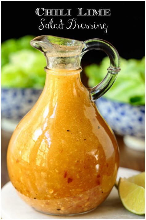 Mango Salad Dressing, Chili Lime Vinaigrette, Lime Salad Dressing, Lime Salad, Best Salad Dressing, Salad With Balsamic Dressing, Delicious Salad Dressings, Salad Dressing Recipes Healthy, Easy Salad Dressing