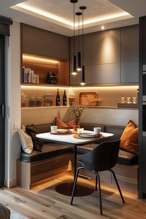 Small House Interiors Ideas, Interior Design Townhouse Small Spaces, Small Apartment Open Plan, Small Studio Apartment Ideas Cozy, Small Studio Ideas, Tiny Apartment Ideas Space Saving, Mini Studio Apartment Ideas, Tiny Apartment Ideas, Luxury Small Apartment