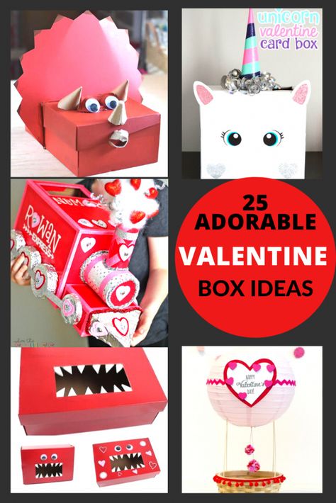 Homemade Valentine Boxes, Box Ideas For Kids, Valentine Box Ideas, Girls Valentines Boxes, Diy Valentines Box, Valentine Boxes For School, Kids Valentine Boxes, Kindergarten Valentines, Valentine Card Box