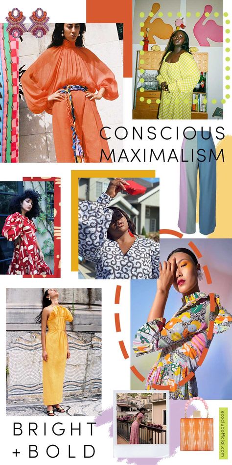 Maximalism Fashion, Eco Club, Mood Board Fashion Inspiration, Fashion Trend Board, Fashion Layout, Color Trends Fashion, Fashion Design Portfolio, Fashion Mood Board, Fashion Portfolio