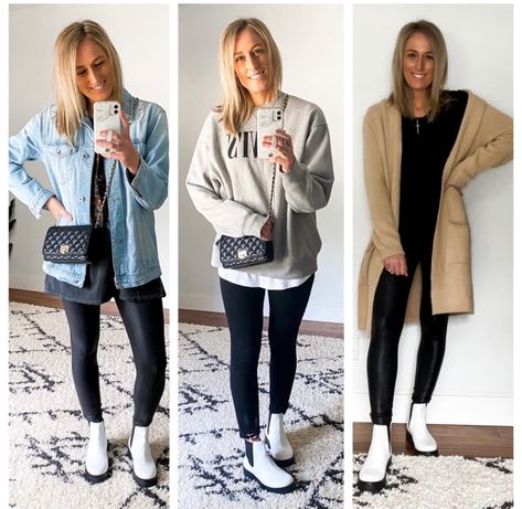 Styling White Chelsea Doc Martens, White Slip On Doc Martens Outfit, White And Black Chelsea Boots Outfit, White Lug Boots Outfit Fall, White Moto Boots Outfit, Black And White Chelsea Boots Outfit, Doc Martin White Chelsea Boots Outfit, White Dr Martens Chelsea Boots, White Chelsea Boots Outfit Fall