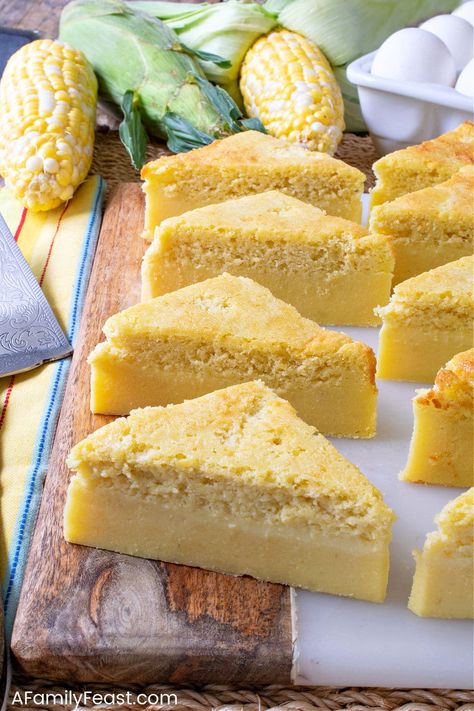 Sweet Corn Layer Cake, Corn Puff Pastry, Sweet Corn Dessert Recipes, Sweet Corn Dessert, Cornmeal Desserts, Cornbread Dessert Recipes, Corn Dessert Recipes, Corn Mousse, Corn Cheesecake