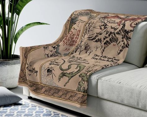 Fantasy - Etsy Lord Of The Rings Map, Bilbo Baggins, Outdoor Events, The Rings, Sherpa Fleece, Lord Of The Rings, Fleece Blanket, Blankets & Throws, Blankets