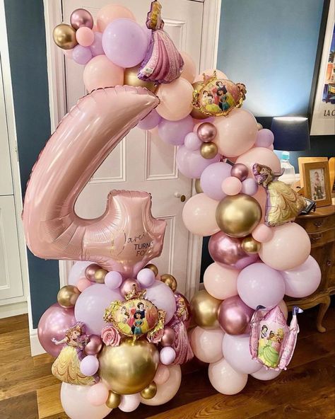 Princess Balloon Decorations, Disney Party Decorations, Ideas Bautizo, Balloon Business, Princess Balloons, Princess Birthday Party Decorations, Princess Party Decorations, Girl Bday Party, Disney Theme Party