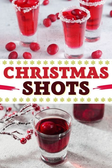 Christmas Shots Christmas Ornament Shots, Vodka Shots Easy, Christmas Shots Alcohol, Holiday Shot Recipes, Pudding Shooters, Yummy Shots, Eggnog Pudding, Easy Shot Recipes, Christmas Vodka