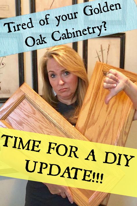 Transform the look of your kitchen with a simple cabinet update! I’m going to show you a super cool trick that I found to update your golden oak or honey oak cabinets without painting! I know you've all got 'em. Oak Cabinets Without Painting, Kitchen Cabinet Diy, Cabinet Update, Kitchen Cabinets Upgrade, Diy Kitchen Cabinets Makeover, Simple Cabinet, Diy Kitchen Cabinets Painting, Update Kitchen Cabinets, Honey Oak Cabinets