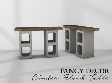 Cinder Block Bedside Table, Cement Block Table, Concrete Block Furniture, Cylinder Block Ideas, Cinder Block Table Outdoor, Concrete Block Table, Cinder Block Table, Concrete Blocks Diy, Makeshift Table