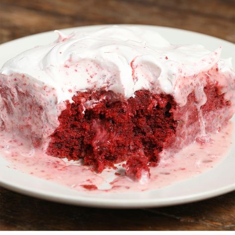 Dairy and Gluten Free Red Velvet Tres Leches Cake Red Velvet Tres Leches Cake, Red Velvet Tres Leches, Cake Tres Leches, Dairy Free Whipped Topping, Gluten Free Red Velvet, Best Red Velvet Cake, Dairy And Gluten Free, Condensed Coconut Milk, Red Velvet Cake Recipe