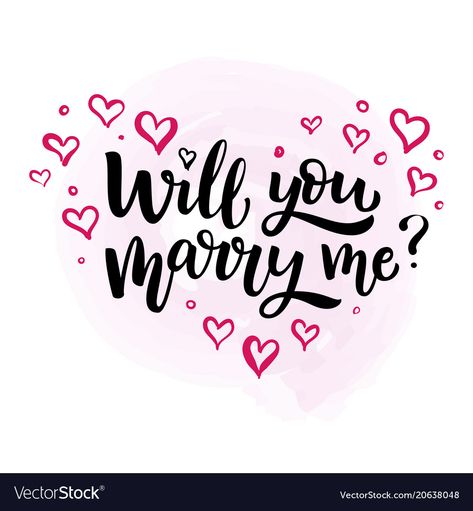 Marry Me Letters Proposal, Marry Me Letters, Ink Quotes, White Background Quotes, Best Girlfriend Ever, Image Overlay, Floral Cards Design, Vector Brush, I Love You Pictures