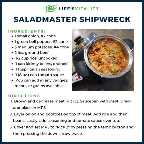 Saladmaster Shipwreck is a quick and easy dinner made in the Saladmaster MP5 Salad Master Recipes, Saladmaster Recipes, Salad Master, Lush Recipes, Electric Skillet Recipes, Skillet Dinner Recipes, Electric Skillet, Windows To The Soul, Skillet Recipes