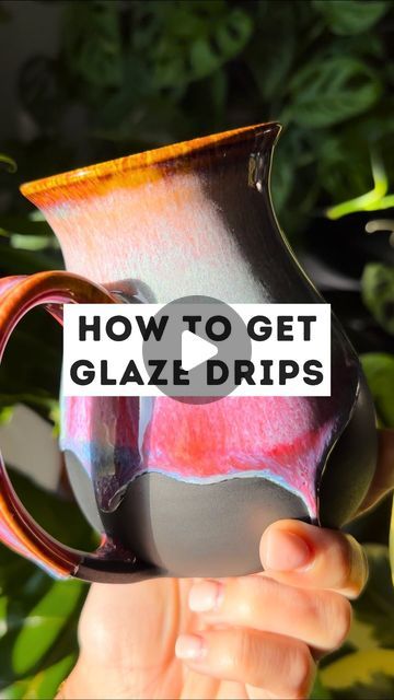 The Clay Plant on Instagram: "How to get glaze drips ✨   With how many drippy mugs we make, we have to clean our kiln shelves about every 3 weeks, meaning grinding them off and reapplying kiln wash." Dripping Glaze Pottery, Drippy Glaze Ceramics, Drip Glaze Pottery, Glaze Combinations For Pottery, Spectrum Glazes, Clay Plant, Glaze Ceramics, Pottery Cups, Drip Painting