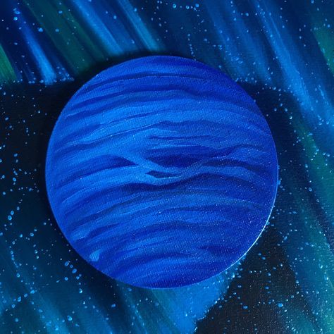 Neptune Original Art Neptune Blue Planet Oil Painting Round | Etsy Planet Oil Painting, Painting Ideas Round Canvas, Planet Painting Ideas, Uranus Painting, Circular Painting Ideas, Neptune Drawing, Neptune Painting, Round Canvas Painting Ideas, Planets Painting