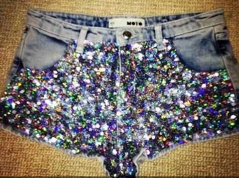 Trendy Embellished Denim Jean Shorts, Trendy Embellished Jean Shorts, Casual Rhinestone-embellished Short Bottoms, High-waisted Sequin Shorts For Summer, Rhinestone-embellished Short Denim Bottoms, Sequin Shorts, All Jeans, Upcycle Clothes, Jean Shorts