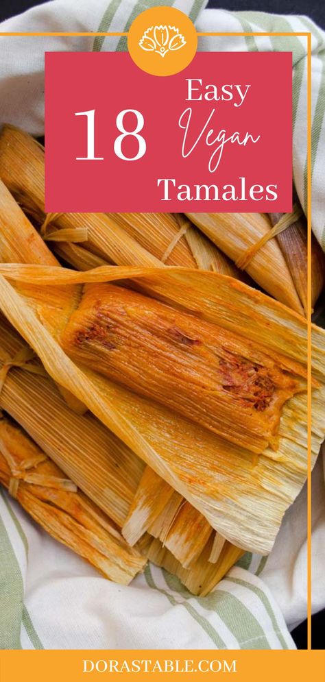 I have searched the internet far and wide for the best vegan tamales out there so you don't have to. Here are over 15 different easy vegan tamales recipes that you can use and adapt to your liking. #veganmexican #vegantamales #veganrecipes #vegandinner Tamales Recipe Vegan, Plant Based Tamales, Whole Food Plant Based Mexican Recipes, Tamale Vegetarian, Vegetarian Tamale Filling Ideas, Vegan Tamales Masa, Vegan Tamale Pie, Veggie Tamales Recipe, Vegan Ginger Recipes