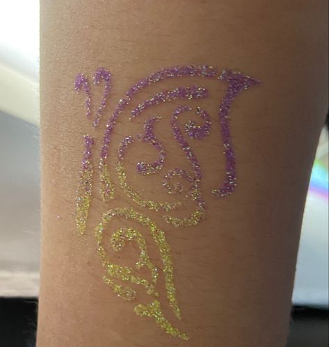 Glitter Tattoo, Tatting, Piercings, Hairstyles, Glitter, Tattoos, Funny