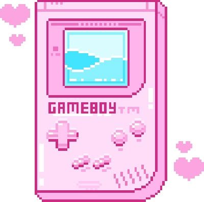 Nintendo Pixel Art, Pink Gameboy, Pixel Art Sticker, Pixel Gif, Pixel Heart, Pixel Animation, Pix Art, Graphic Poster Art, Pixel Art Design