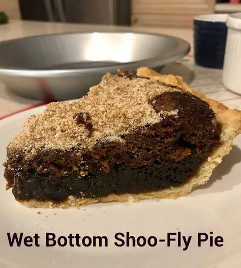 Shoe Fly Pie Recipe, Shoe Fly Pie, Shoo Fly Pie, Shoofly Pie, Amish Food, Molasses Recipes, Homemade Pies, Cookie Deserts, Italian Chocolate