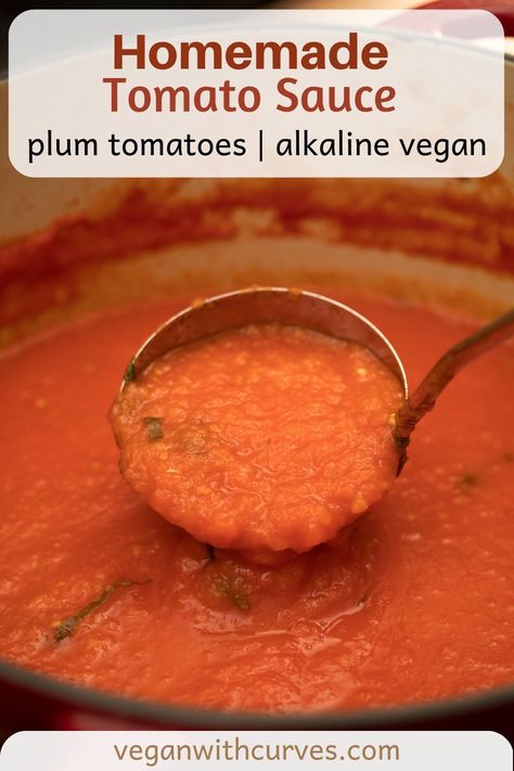 Plum Tomato Sauce, Make Tomato Sauce From Paste, Plum Tomato Recipes, Fresh Plum Tomato Sauce, Plum Tomato Recipes Pasta Sauces, Non Acidic Tomato Sauce, Tomato Sauce Using Tomato Paste, Alkaline Tomato Sauce, Tomato Sauce Without Peeling