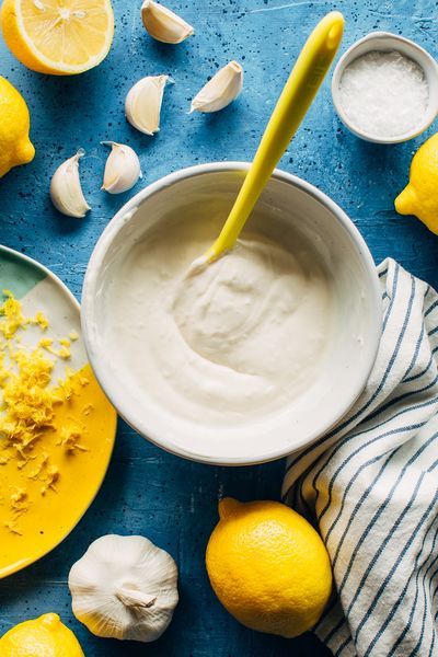 4-Ingredient Lemon Aioli Recipe Herb Aioli Recipe, Lemon Aoli, Basil Aioli Recipe, Lemon Aioli Recipe, Sous Vide Asparagus, Herb Aioli, Pesto Aioli, Homemade Aioli, Easy Truffles