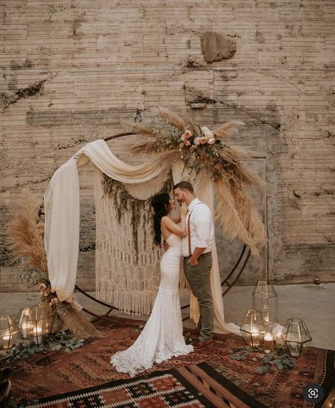 Boho Hoop Backdrop, Pampas Grass Ring Backdrop, Round Boho Backdrop, Boho Wedding Backdrop Indoor, Bohemian Arch Wedding, Pampas Grass Wedding Arch Circle, Circle Arch With Pampas, Boho Wedding Photo Wall, Pompous Grass Wedding Arch