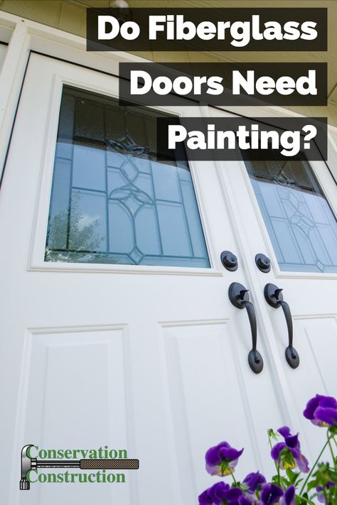 The answer to whether or not you need to paint your fiberglass doors. Painting A Fiberglass Door, How To Paint A Fiberglass Door, Paint Fiberglass Front Door, Painting Exterior Doors, Painting Fiberglass Door, Fiberglass Front Entry Doors, Fiberglass French Doors, Painted Exterior Doors, Faux Wood Paint