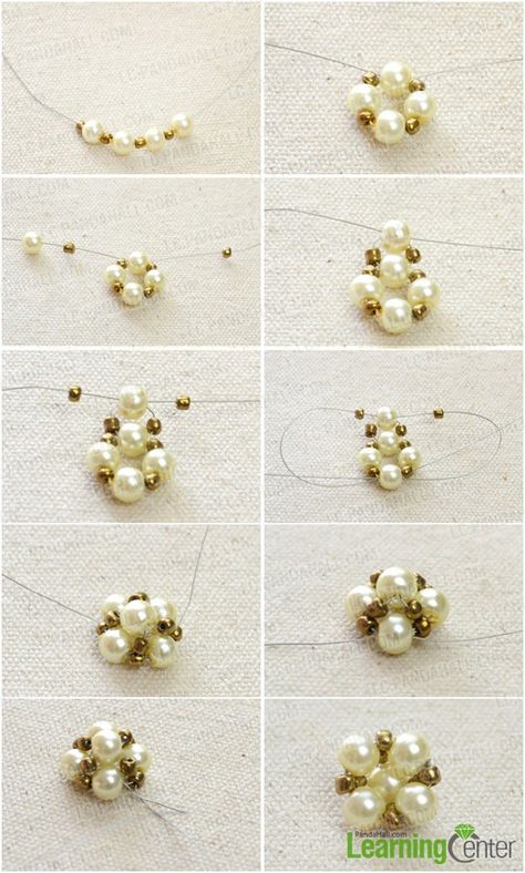 How do You Make Handmade Pearl Stud Earrings Step by Step- Pandahall.com Diy Earrings Studs, Beading Earrings, Beaded Earrings Diy, Beaded Jewelry Tutorials, Beaded Earrings Patterns, Earring Tutorial, Sponge Holder, Beaded Jewelry Patterns, Handmade Jewelry Diy