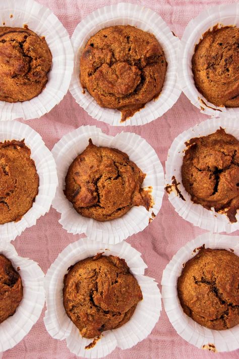 Fall is right around the corner and what better way to celebrate than with a batch of the tastiest vegan pumpkin muffins ever! These Healthy Pumpkin Muffins made with chocolate chips are vegan, refined sugar-free and oil-free. This recipe is fall-inspired and tastes absolutely delicious. These muffins are moist and fluffy, giving off cozy fall vibes. What more could you ask for? #healthy #pumpkin #muffins #vegan #easy via @aboutannella Pumpkin Muffins Vegan, Healthy Pumpkin Muffins, Vegan Pumpkin Muffins, Vegan Oil Free, Muffins Vegan, Cozy Fall Vibes, Healthy Baking Recipes, Oil Free Vegan, Baked Treats