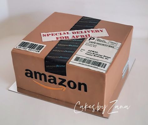 #customcake #amazonboxcake #birthdaycake #cakeartist #cakedesigner #cakedesign #happybirthday #thankyou Amazon Box, Cake For Husband, Realistic Cakes, 1st Birthday Cakes, 50th Birthday Cake, Engagement Cakes, Holiday Cakes, Unicorn Cake, Easter Cakes