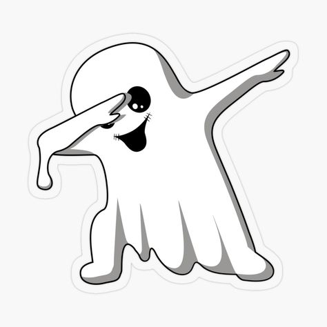 Dancing Hip Hop, Cartoon Ghost, Ghost Cartoon, Sticker Funny, Plastic Stickers, Hip Hop Style, Halloween Illustration, Hip Hop Dance, Funny Cartoon