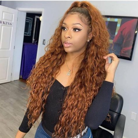 Tb/30 Colored Curly Hair 13X4 HD Transparent Lace Front Wig 100% Human Virgin Hair. If you like, click it to get the same wig🥰 Pulling Hair Out, Honey Hair Color, Honey Blonde Hair, Curly Hair Wig, Honey Hair, 100 Human Hair Wigs, Curly Human Hair Wig, Curly Lace Front Wigs, Curly Wigs