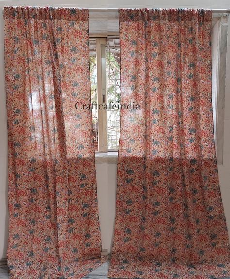 Vintage style floral cottage curtains, Floral Curtain for Living Room, Custom Drapes, boho floral semi sheer curtains, Vintage print Pattern Curtains Living Room, Cottagecore Bedroom Curtains & Drapes, Sheer Flower Embroidered Curtains, Red Floral Curtains, Semi Sheer Curtains, Hippy Room Curtains & Drapes, Curtains Floral, Curtains Vintage, Cottage Curtains