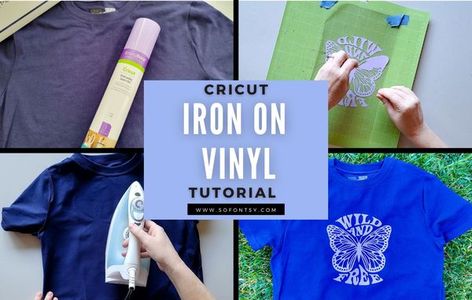 Cricut Iron On Vinyl Tutorial: T Shirt A very popular Cricut project is creating a t shirt using Iron on Vinyl. Here's a quick Cricut Iron On Vinyl tutorial to show you how to use it on a t shirt. For making t shirts with your Cricut, the regular Everyday Iron On Vinyl is a good choice. Place the iron-on vinyl onto your Cricut mat with the shiny-side facing down. Roll a brayer across the vinyl to make sure it sticks. The t shirt design we're using for this project is one of 146 t shirt SVGs yo Everyday Iron On Cricut Tutorial, Cricut Iron On Ideas, Popular Cricut, Making T Shirts, Cameo 4 Projects, Iron On Ideas, Shirt Svgs, Cricut Iron On Vinyl, Iron On Cricut