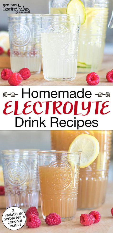 It is important to stay hydrated and replete in minerals all year round... whether you're enjoying the height of summer sports and hiking, fall football season, or even snow sports in the wintertime! Here are two electrolyte-rich sports drink recipes to help your family refuel with real food. #sports #drinks #recipe #electrolytes #hydrate Gluten Free Cake Recipes Easy, Sports Drink Recipe, Homemade Sports Drink, Electrolyte Drink Recipe, Homemade Electrolyte Drink, Hiking Fall, Healthy Energy Drinks, Drinks Recipe, Sports Drinks