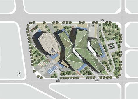 Gallery of Huaihua Theater and Exhibition Center Proposal / United Design Group - 7 Site Plan Design, History Exhibition, Exhibition Plan, Museum Plan, Museum Exhibition Design, Site Plans, Architecture Concept Drawings, Architecture Design Concept, Museum Architecture