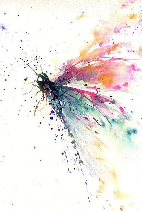 Dragon Fly, Watercolor Painting, Limited Edition, Home Decor, Art, Home Décor, Watercolour Painting