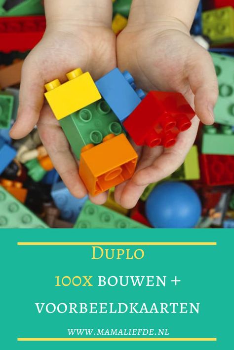 Duplo voorbeelden; bouwen ideeën en voorbeeldkaarten nabouwen voor peuters en kleuters. Van woonhuis,  trein tot dieren en huis en educatieve spelletjes om te leren tellen, rekenen en letters. Lego Craft, Toddler Play, Lego Duplo, Lego Creations, Baby Play, Sensory Play, Kids House, Games For Kids, Kids Playing