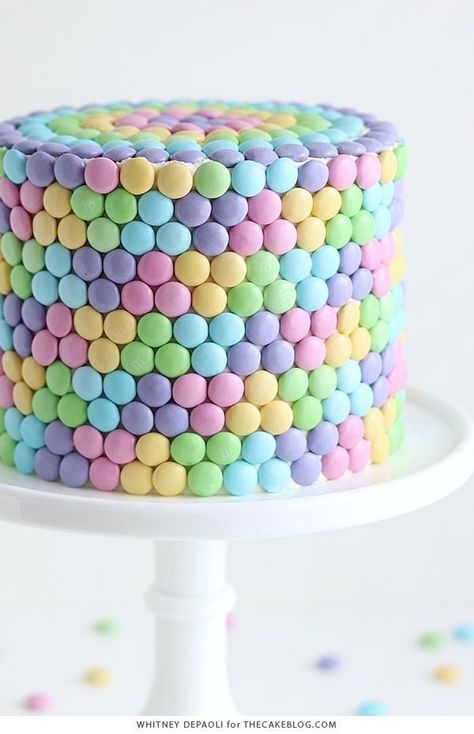 M&m Rainbow Cake, Rainbow Cupcake Cake, Rainbow Themed Cake, Pop It Cake, Mosaic Cake, Pastel Rainbow Party, Birthday Cake And Cupcakes, Pastel Rainbow Cake, M&m Cake