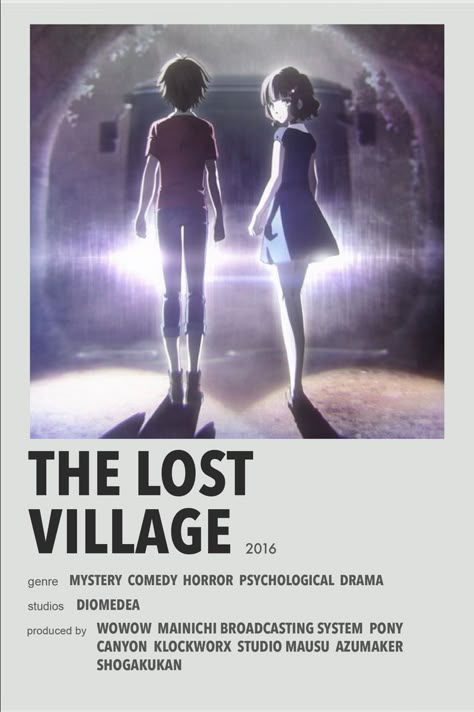 The Lost Village Anime, Anime Films To Watch List, Anime Watchlist, The Lost Village, Anime Recs, Lost Village, Collage Mural, Simple Anime, Japanese Animated Movies