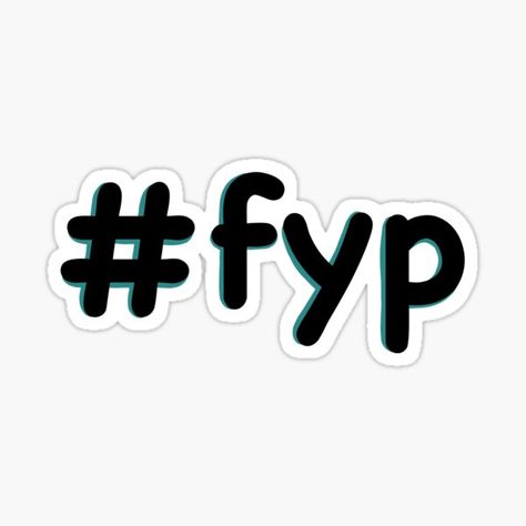 "Fyp TikTok " Sticker by mostlybubble | Redbubble Tiktok Fyp, Logo Sticker, Vimeo Logo, Tik Tok, Gaming Logos, Tech Company Logos, Pasta, Feelings, ? Logo